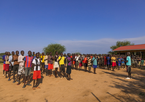 South sudanese pupils in a school, Boya Mountains, Imatong, South Sudan