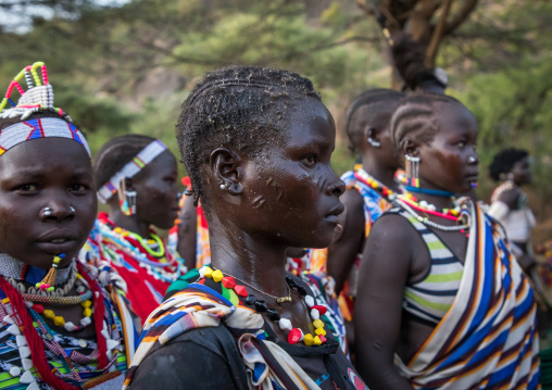Larim tribe bride during her forced marriage ceremony, Boya Mountains, Imatong, South Sudan