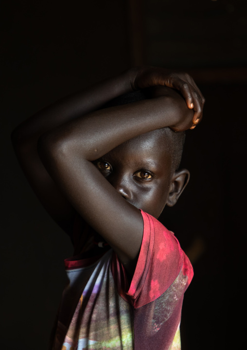 Portrait of a Mundari tribe boy, Central Equatoria, Terekeka, South Sudan