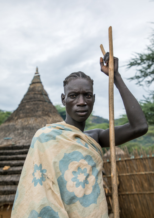 Larim tribe man portrait, Boya Mountains, Imatong, South Sudan
