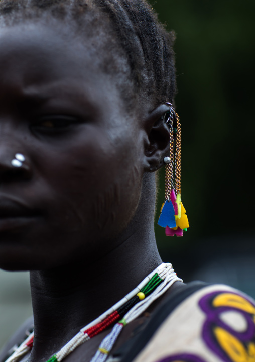 Larim tribe woman errings, Boya Mountains, Imatong, South Sudan