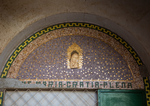 Virgin fresco in St Matthew cathedral built by italian architects, Khartoum State, Khartoum, Sudan