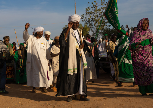Friday sufi celebration at sheikh Hamad el Nil tomb, Khartoum State, Omdurman, Sudan