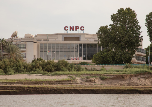 Chinese national petroleum company building on river Nile, Khartoum State, Khartoum, Sudan