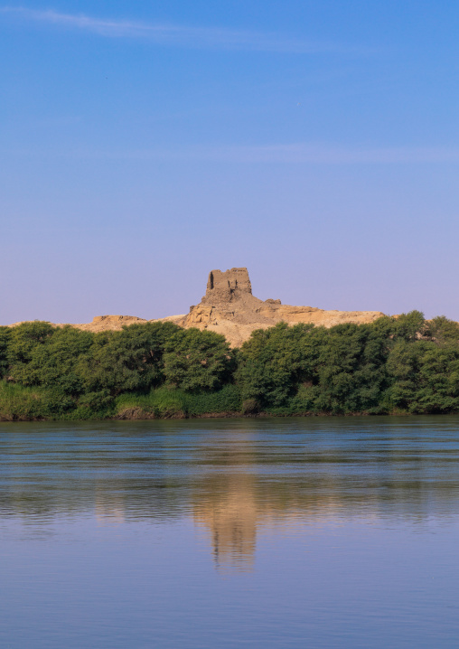 Ruins of an old ottoman fort overlooking river Nile, Northern State, El-Kurru, Sudan
