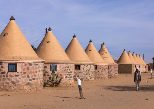 Houses built by english for the train station workers during colonial times, Northern State, Karima, Sudan