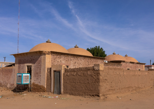 Houses built by english for the train station workers during colonial times, Northern State, Karima, Sudan
