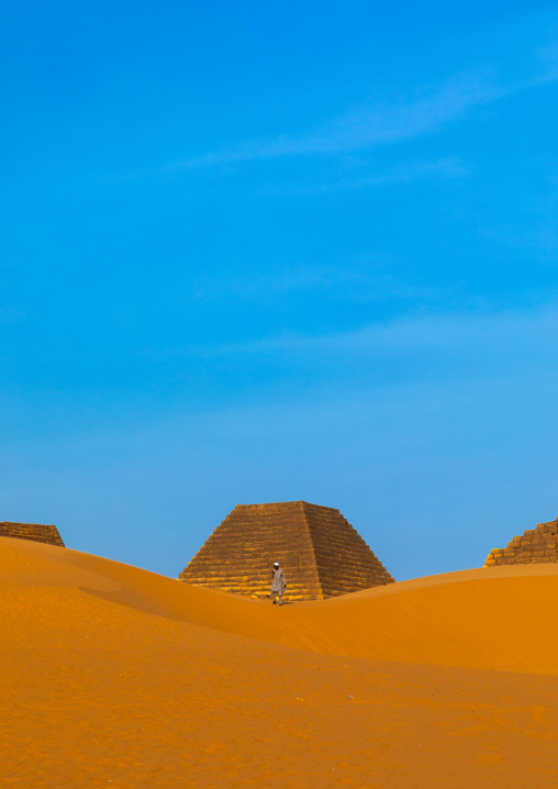 Pyramids of the kushite rulers at Meroe, Northern State, Meroe, Sudan