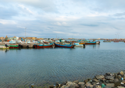 Fishing boats in the port, Red Sea State, Suakin, Sudan