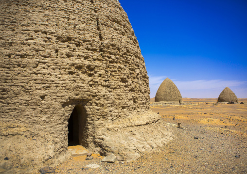 Sudan, Nubia, Old Dongola, beehive tombs
