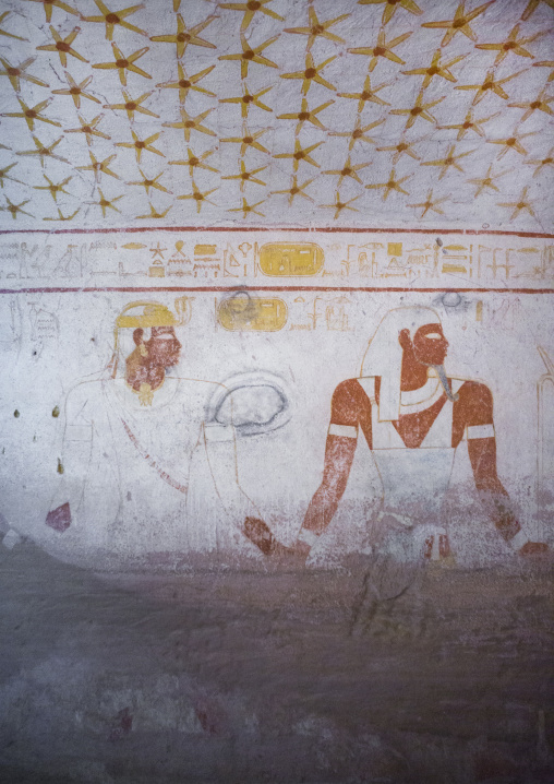 Sudan, Fourth Cataract, El Kurru, burial chamber ceiling of the tomb of tanutamani