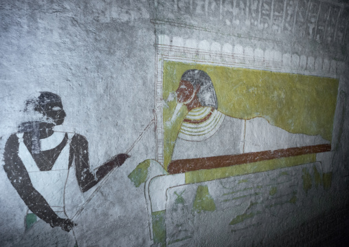 Sudan, Fourth Cataract, El Kurru, osiris painting in the the tomb of qalhata
