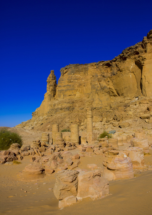 Sudan, Northern Province, Karima, temple of amun in the holy mountain of jebel barkal