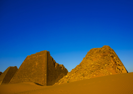 Sudan, Kush, Meroe, pyramids in royal cemetery
