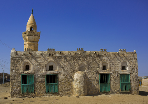 Sudan, Port Sudan, Suakin, mosque on mainland el-geyf