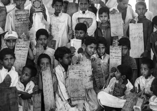 Sudan, Kassala State, Kassala, rashaida tribe kids in a coranic school