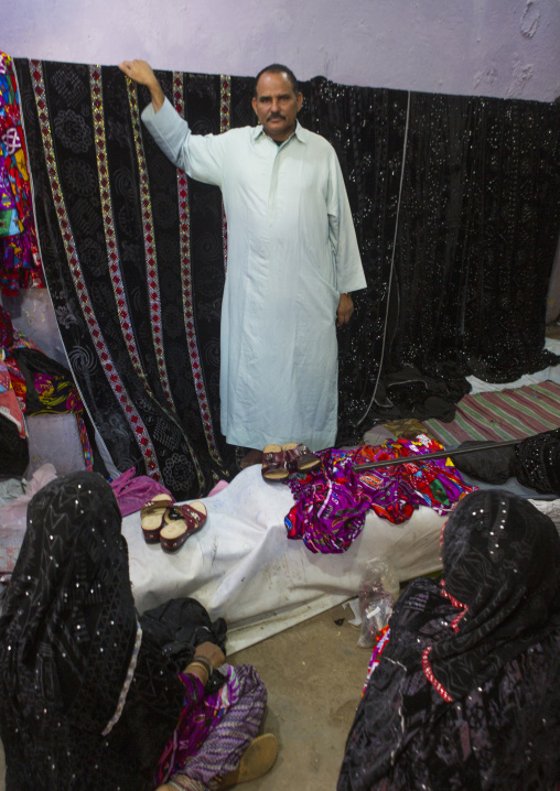 Sudan, Kassala State, Kassala, rashaida tribe women buying clothes