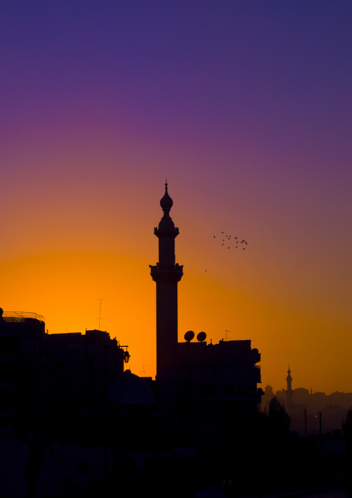 Minaret In The Sunset, Aleppo, Aleppo Governorate, Syria
