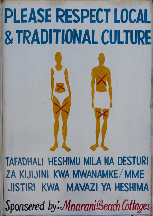 Dress code in nungwi village zanzibar, Tanzania