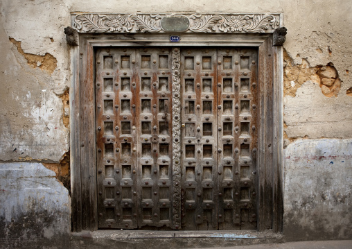 Old door in stone town zanzibar, Tanzania