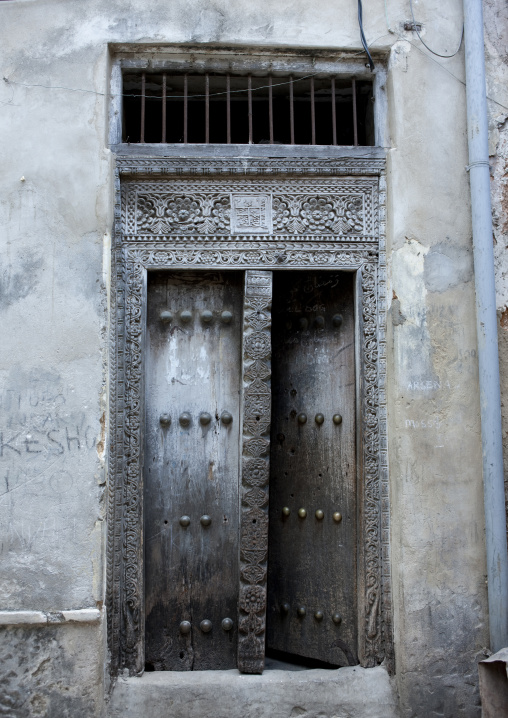 Old door in stone town zanzibar, Tanzania