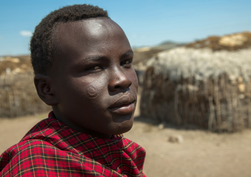 Tanzania, Ashura region, Ngorongoro Conservation Area, a maasai young moran warrior