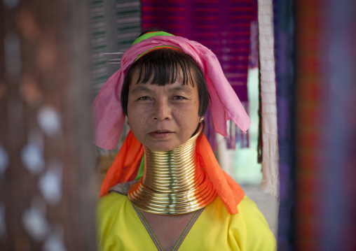 Long neck woman in nam peang din village, North thailand