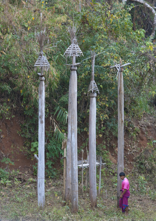 Tonpee totems, Karen tribe. mae soi-u karen village, Thailand