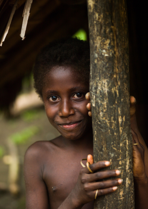 Portrait of a Ni-Vanuatu girl, Malampa Province, Malekula Island, Vanuatu