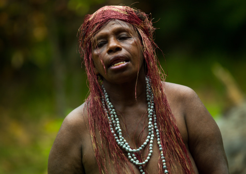 Portrait of a Big Nambas tribe woman, Malampa Province, Malekula Island, Vanuatu