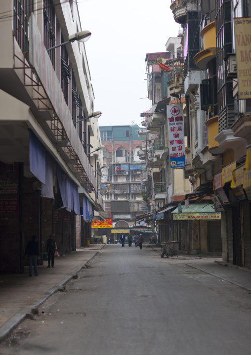 Empty street during tet day in hanoi, Vietnam