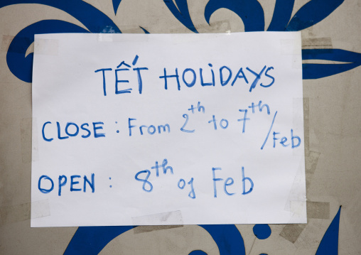 Shop closed because of the tet holidays, Sapa, Vietnam