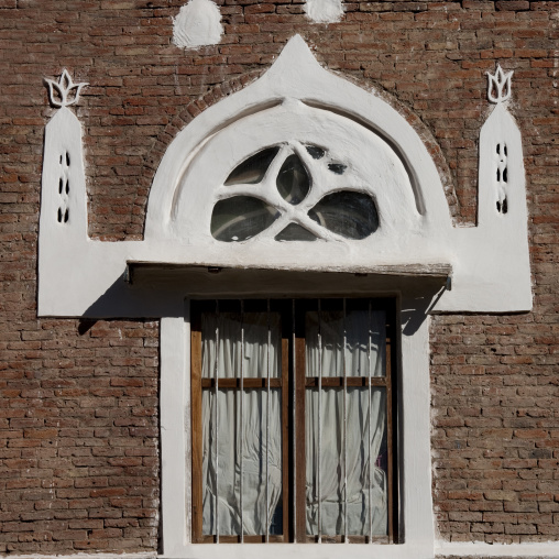 Decorated And Painted Window In Sanaa, Yemen