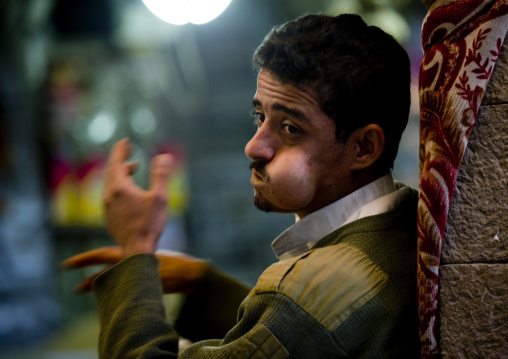 Man Chewing Qat, Sanaa, Yemen
