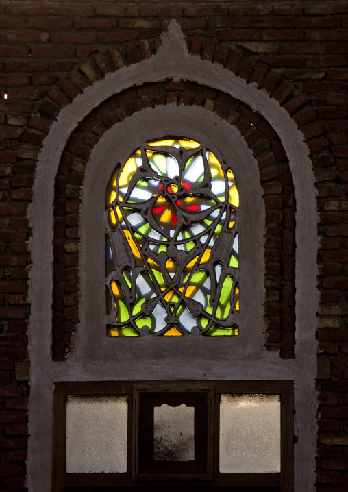 Rose Window With Stained Glass In Sanaa, Yemen