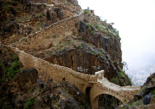 The Shahara Bridge Over A Rocky Gorge, Yemen