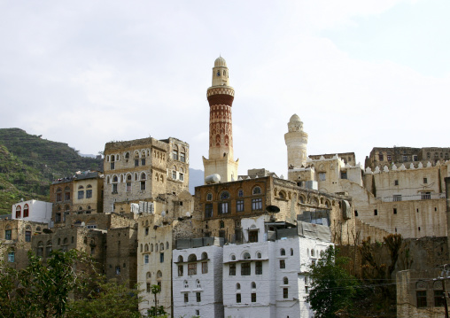 View Of Ibb And Its Mosque, Ibb, Yemen
