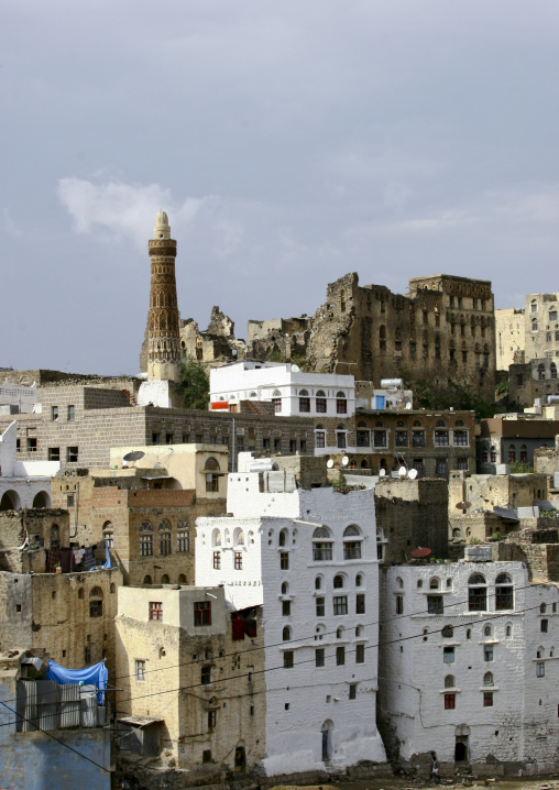 View Of Ibb And Its Mosque, Ibb, Yemen