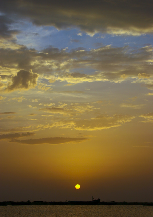 Amazing Sunset On The Red Sea In Al Khukaha, Yemen