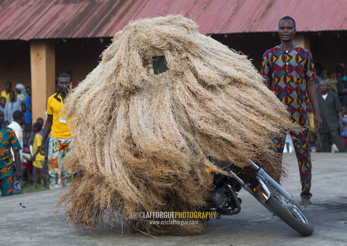 NIGERIA - Baton de danse Shango - Bois, belle pati…