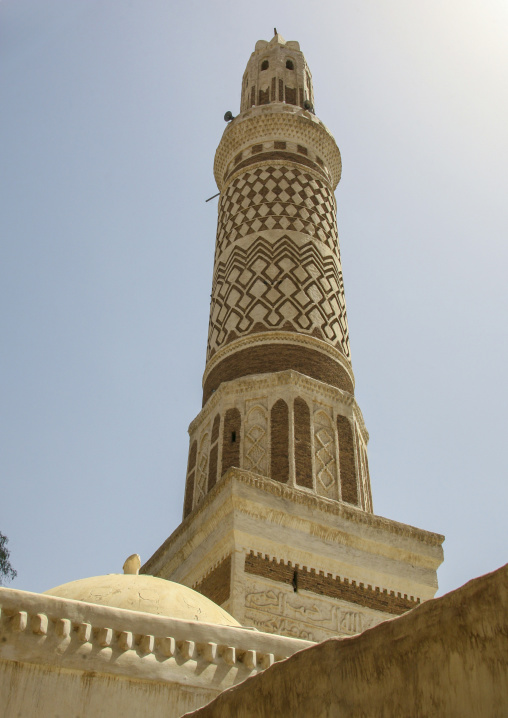Mosque minaret, Amanat Al-Asemah, Sanaa, Yemen