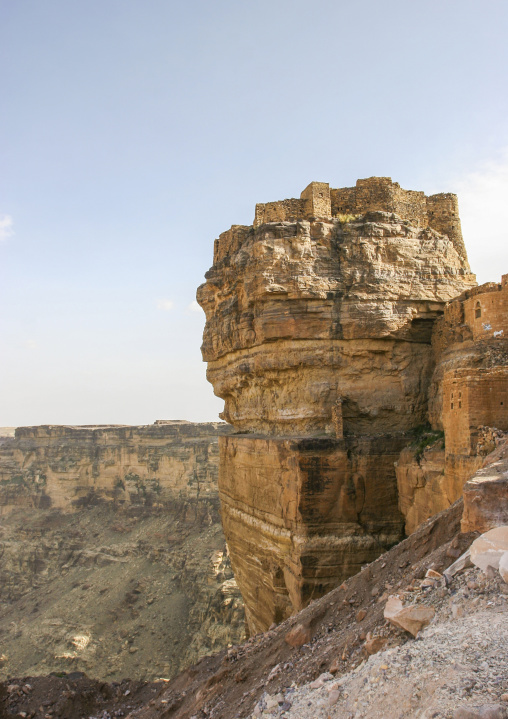 Traditional village on a cliff, Amran Governorate, Hababah, Yemen