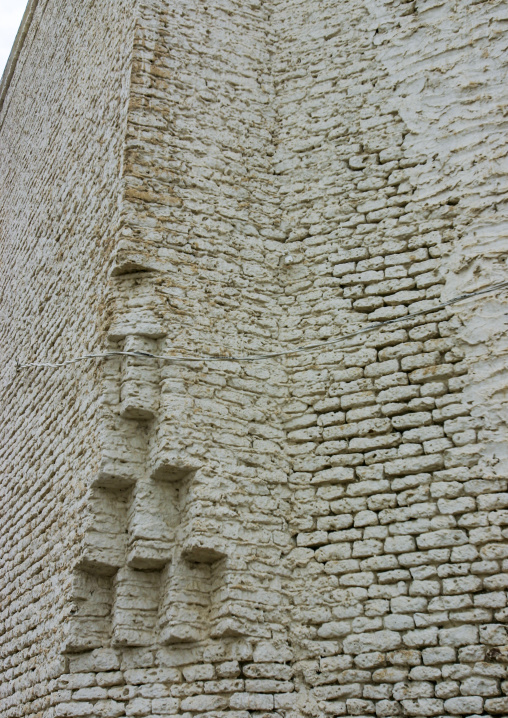 Heritage house brick walls in the old town, Al Hudaydah Governorate, Zabid, Yemen