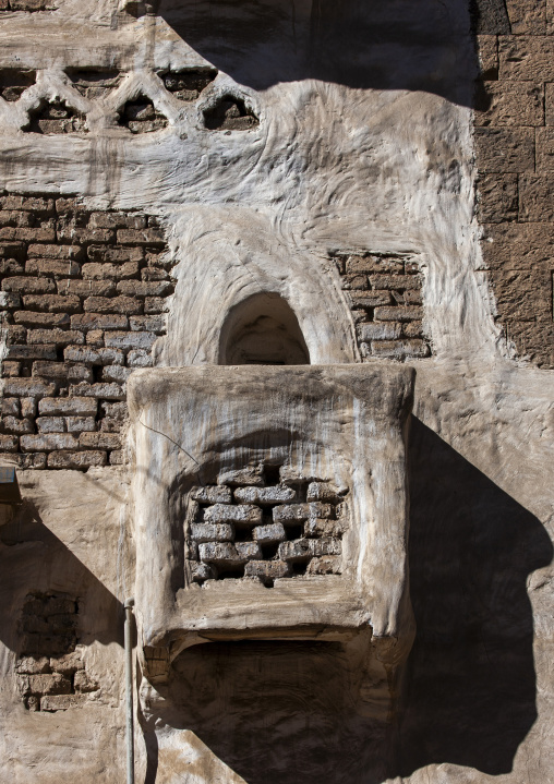 Traditional houses in the old city featuring ornamental facades, Amanat Al-Asemah, Sanaa, Yemen