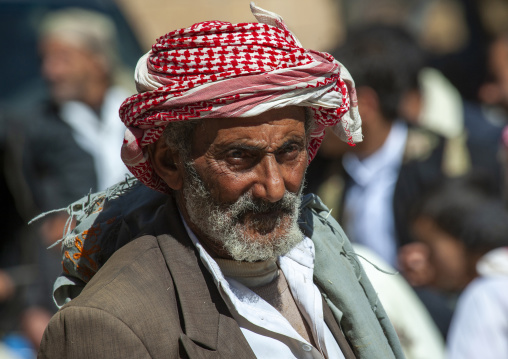 Portrait of a senior yemeni man, Amran Governorate, Thula, Yemen
