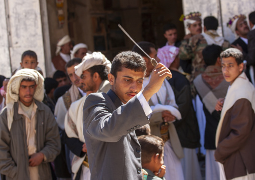 Wedding dancers with jambiyas, Amran Governorate, Thula, Yemen