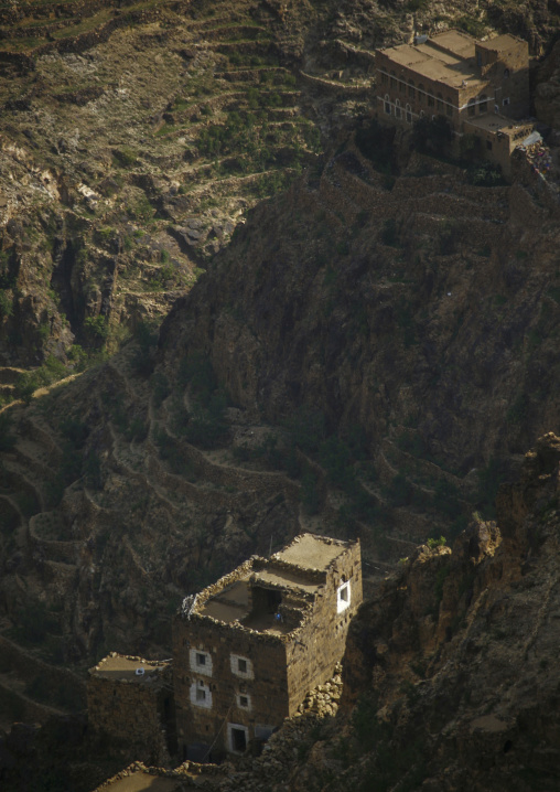 Fortified village in the mountain, Amran Governorate, Shaharah, Yemen