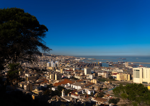 View of the port at sunrise, North Africa, Algiers, Algeria