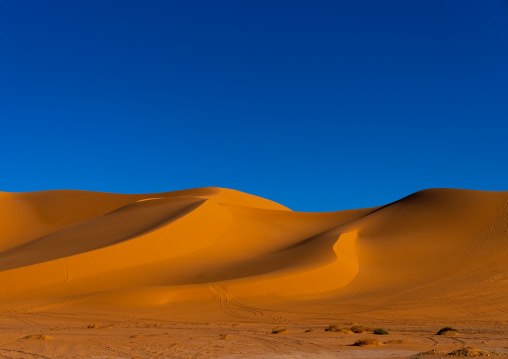 Sand dunes in the Sahara desert, Tassili N'Ajjer National Park, Tadrart Rouge, Algeria