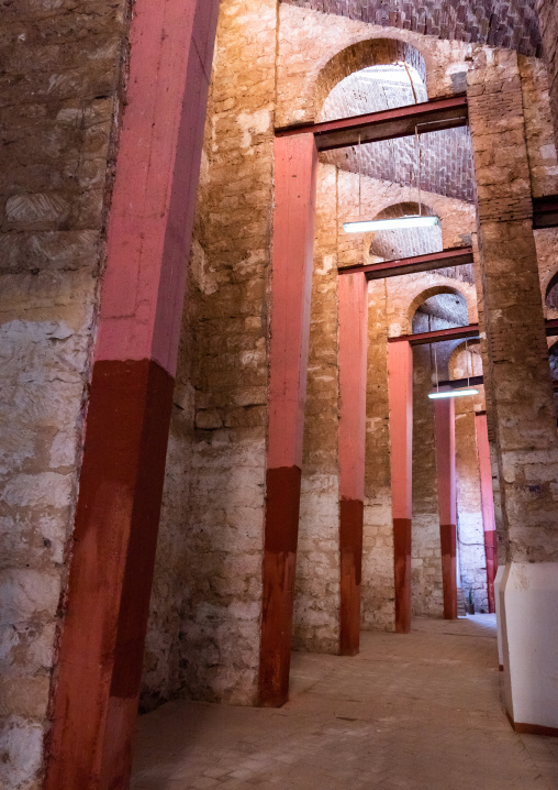 Arena pillars in the corridor, North Africa, Oran, Algeria